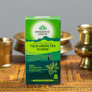Organic India – Tulsi Green Tea Classic „Uwolnienie od stresu i odświeżenie” Tulsi (bazylia azjatycka)