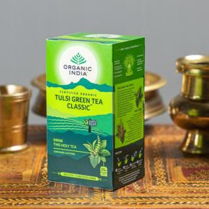 Organic India – Tulsi Green Tea Classic „Uwolnienie od stresu i odświeżenie” Tulsi (bazylia azjatycka)