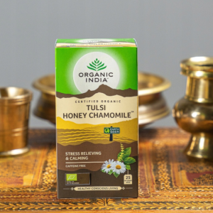 Organic India – Tulsi Honey Chamomile „Wolność od stresu i Spokój” Tulsi (bazylia azjatycka)